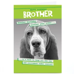 Outlet Personalised Quitting Hollywood Birthday Card - Brother For Brother|Funny