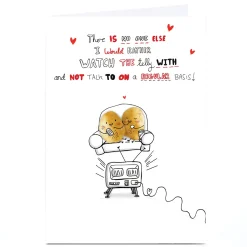 Card Factory Personalised Quitting Hollywood Valentine Card- Watch the Telly