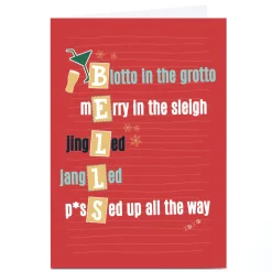 Card Factory Personalised Quitting Hollywood Christmas Card - Bells Poem