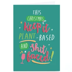 Outlet Personalised Quitting Hollywood Christmas Card - Plant-Based Funny|Christmas