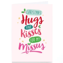 New Personalised Quitting Hollywood Christmas Card - Hugs & Kisses Funny|Christmas