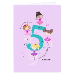 Hot Personalised Rachel Griffin Birthday Card - 5, Sparkly Birthday Kids For Granddaughter|For Daughter