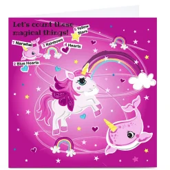 Kids Card Factory Personalised Rachel Griffin Birthday Card - Can You Count, Magical Things?