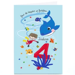 Best Personalised Rachel Griffin Birthday Card - 4, Happiest Of Birthdays Kids For Daughter|Daughter