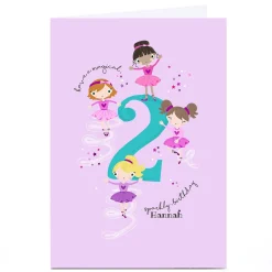 Discount Personalised Rachel Griffin Birthday Card - 2, Sparkly Birthday Kids For Granddaughter|For Daughter
