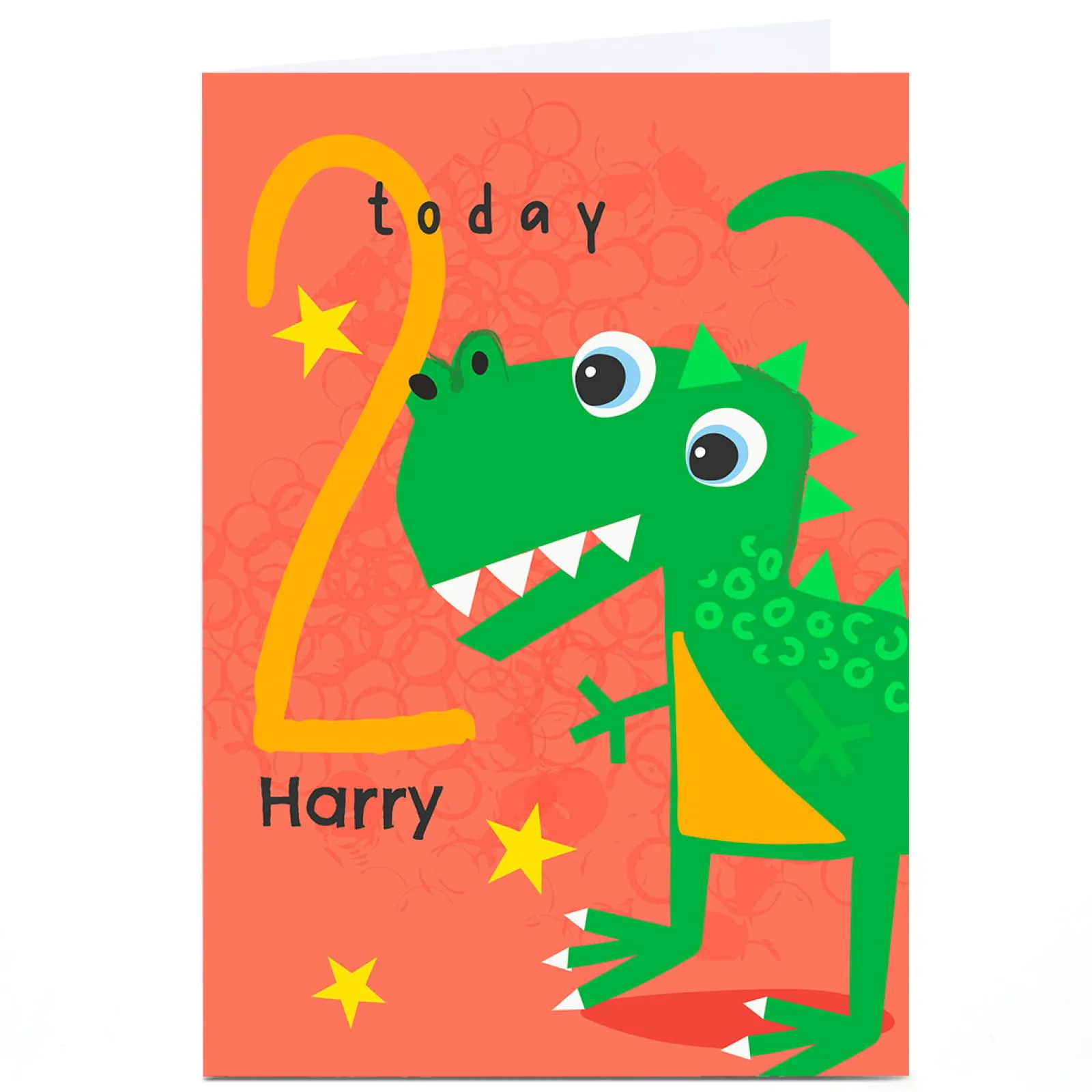 Best Personalised Rachel Griffin 2nd Birthday Card - Dinosaur Kids For Son|For Grandson
