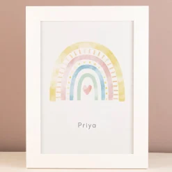 Kids Card Factory Personalised Rainbow Framed Print