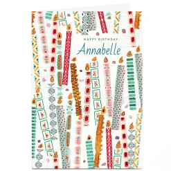 Card Factory Personalised Rebecca Prinn Birthday Card - Candles