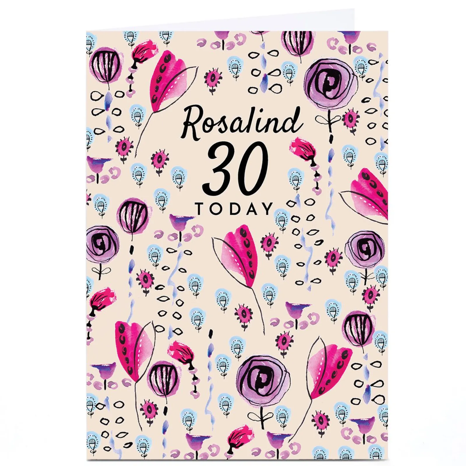 Card Factory Personalised Rebecca Prinn 30th Birthday Card