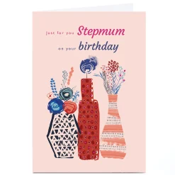 Card Factory Personalised Rebecca Prinn Birthday Card - Flower Vases