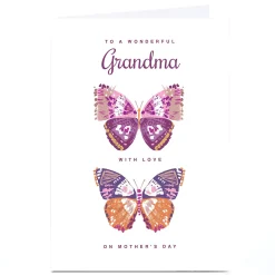 Outlet Personalised Rebecca Prinn Mother's Day Card - Butterflies Birthday
