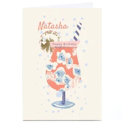 Clearance Personalised Rebecca Prinn Birthday Card - Cocktail Birthday|For Her