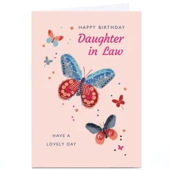 Sale Personalised Rebecca Prinn Birthday Card - Butterflies For Daughter|Daughter