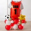 Kids Card Factory Personalised Red & White Football Shirt Balloon Stack - Delivered Inflated!