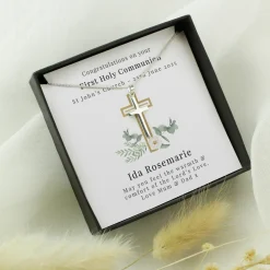 Best Personalised Religious Sentiment Cross Necklace & Box Kids Jewellery & Keepsakes|Gifts For Babies