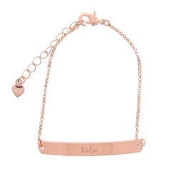 Card Factory Personalised Rose Gold ID Bracelet
