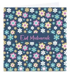 Sale Personalised Roshah Designs Eid Card - Flowers Eid