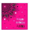 Hot Personalised Roshah Designs Birthday Card - Pink Stars Kids For Sister|For Niece