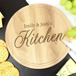 Discount Personalised Round Kitchen Chopping Board New Home Gifts|Engagement Gifts
