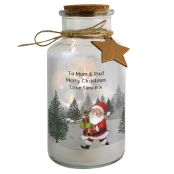 Personalised Santa LED Glass Jar Personalised Jewellery And Keepsakes|Jewellery & Keepsakes
