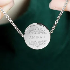 Clearance Personalised Sentiment Eid & Ramadan Disc Necklace & Box Kids Jewellery & Keepsakes|Gifts For Kids