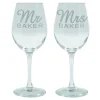 Card Factory Personalised Set Of 2 Wine Glasses|Glassware - Mr & Mrs Name