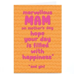 Sale Personalised Shout! Mother's Day Card - Marvellous Mam Funny