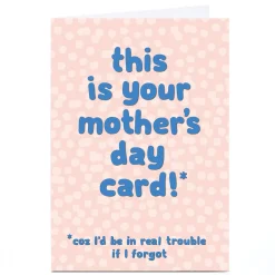 Discount Personalised Shout! Mother's Day Card - This is Your Card Funny