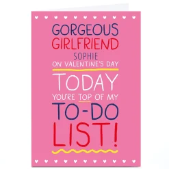 New Personalised Shout! Valentine's Day Card - Girlfriend To Do List Funny