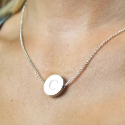 Card Factory Personalised Silver Disc Necklace