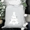 Kids Card Factory Personalised Silver Pom-Pom Christmas Tree Sack