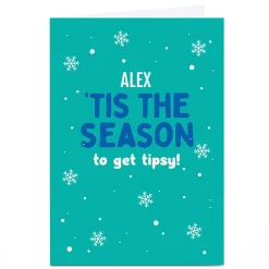 Personalised Smiley Happy People Christmas Card - Tis the Season Funny|Christmas