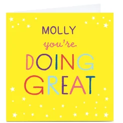 Card Factory Personalised Smiley Happy People Card - You're Doing Great