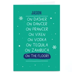 Card Factory Personalised Smiley Happy People Christmas Card - On The Floor