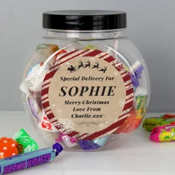 Kids Card Factory Personalised Special Delivery Christmas Sweet Jar