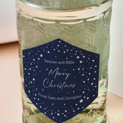 Card Factory Personalised Sphere Vodka - Blue and White Stars