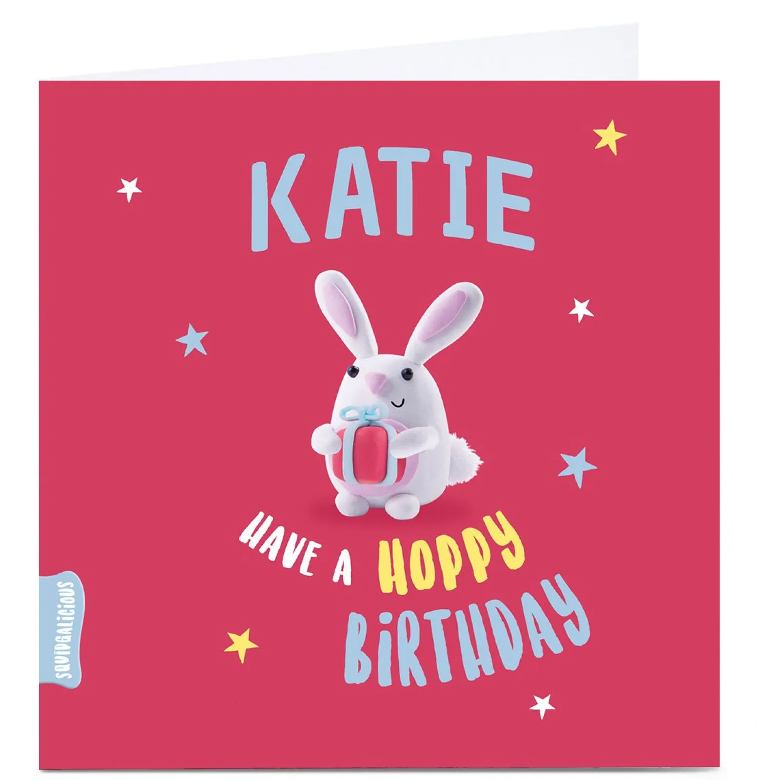 Clearance Personalised Squidgalicious Birthday Card - Hoppy Birthday Kids For Kids|Birthday
