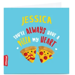 Card Factory Personalised Squidgalicious Card - Pizza My Heart