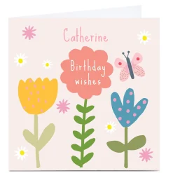Kids Card Factory Personalised Squirrel Bandit Birthday Card - Butterfly