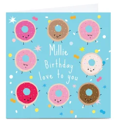 Best Personalised Squirrel Bandit Birthday Card - Love Donuts For Niece|Birthday