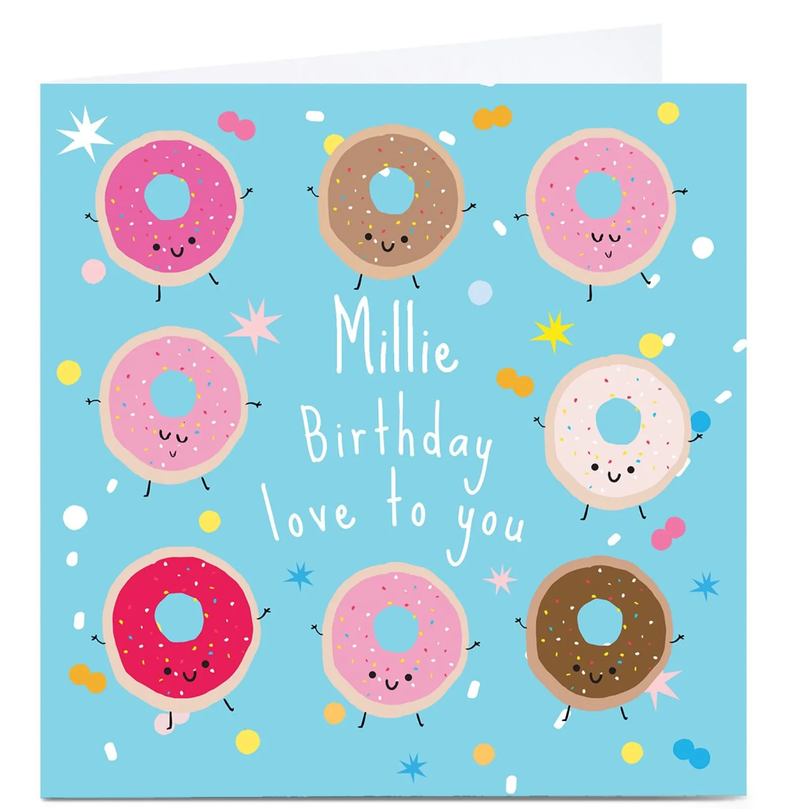 Best Personalised Squirrel Bandit Birthday Card - Love Donuts For Niece|Birthday