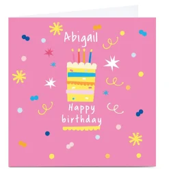 Online Personalised Squirrel Bandit Birthday Card - Birthday Cake Kids For Kids|For Niece