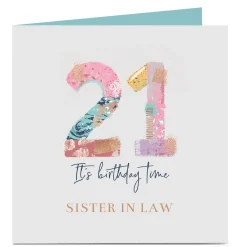 Best Personalised 21st Birthday Card - It's Birthday Time! For Sister|For Granddaughter