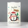 Card Factory Personalised 1st Christmas Penguin LED Candle