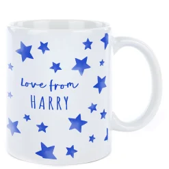 Hot Personalised 1st Father's Day Mug - Blue Stars Personalised Mugs|Mugs