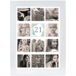 Outlet Personalised 21st Milestone Age Photo Print - Geometric Mint, Editable Age 21St Birthday|Personalised Canvas & Wall Art