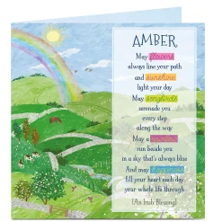 Card Factory Personalised St Patrick's Day Card - Rainbow Blessing