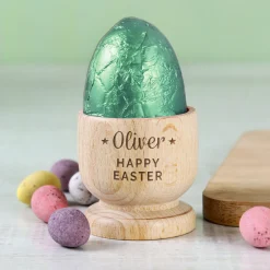 Kids Card Factory Personalised Stars Wooden Egg Cup