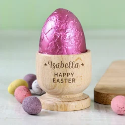 Kids Card Factory Personalised Stars Wooden Egg Cup