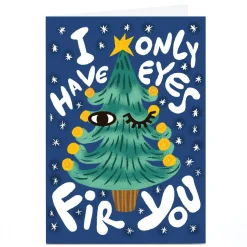 Card Factory Personalised Stevie Studio Christmas Card - Only Have Eyes Fir You